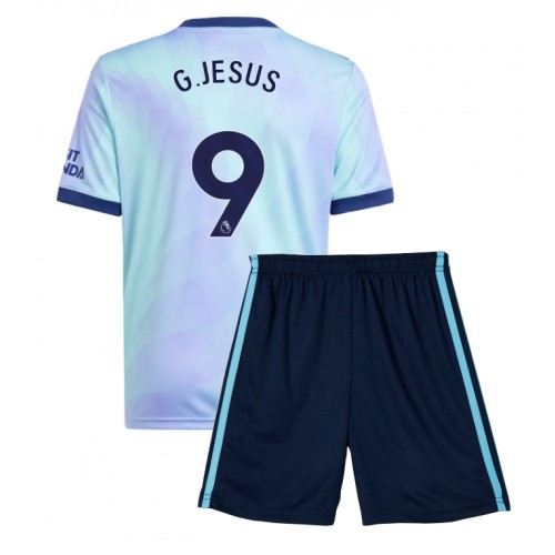 Dětský fotbalový dres Arsenal Gabriel Jesus #9 2024-25 Třetí Krátký Rukáv (+ trenýrky)